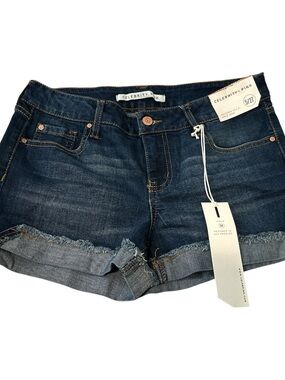 Celebrity Pink  Rolled Frayed Hem Denim Shorts